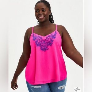 00 Sophie Chiffon Embroidered Swing Cami